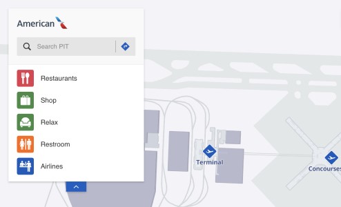 Interactive airport map for PIT